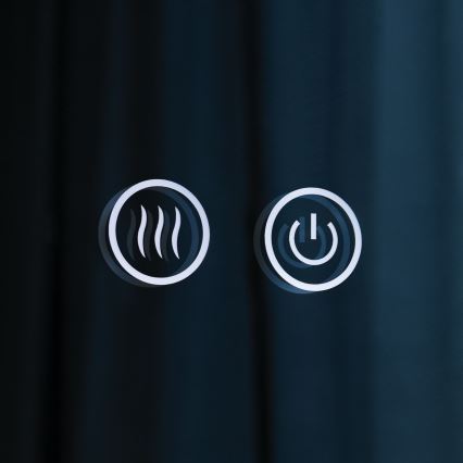 LED opvarmet vægmonteret badeværelsesspejl med indbygget baggrundsbelysning FOCUS LED/30W/230V 3000/4200/6000K Ø 100 cm IP44