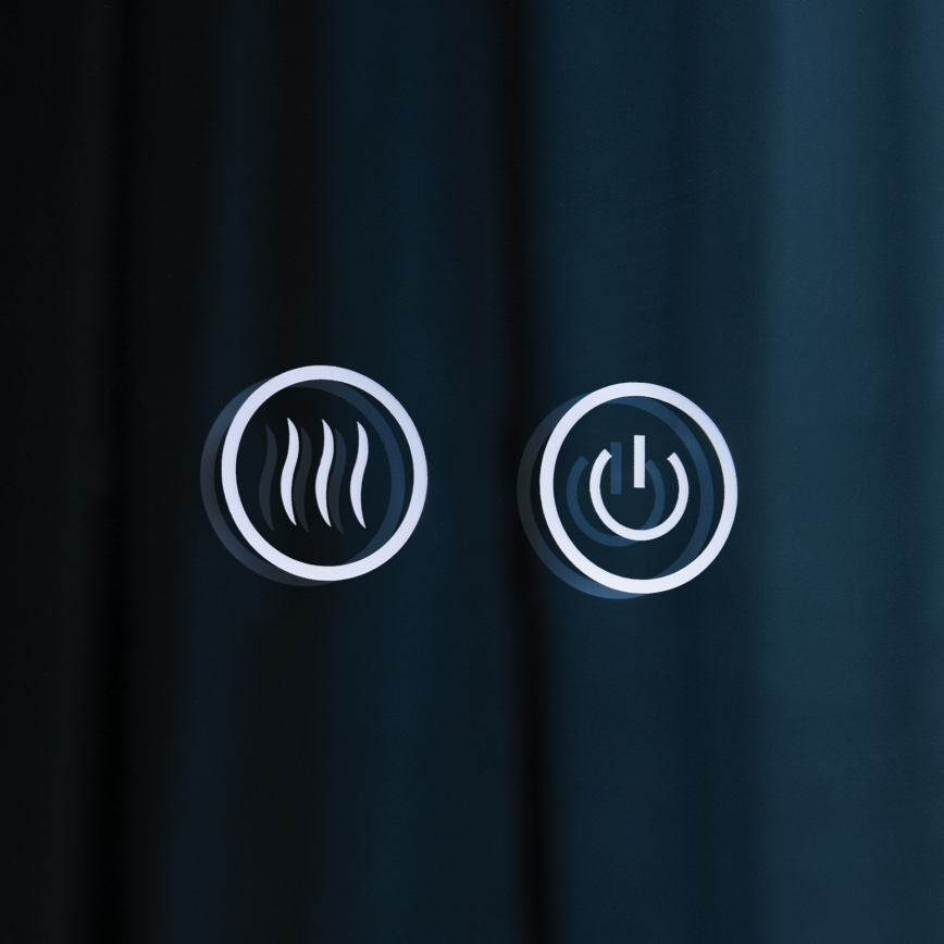 LED opvarmet vægmonteret badeværelsesspejl med indbygget baggrundsbelysning FOCUS LED/30W/230V 3000/4200/6000K Ø 100 cm IP44