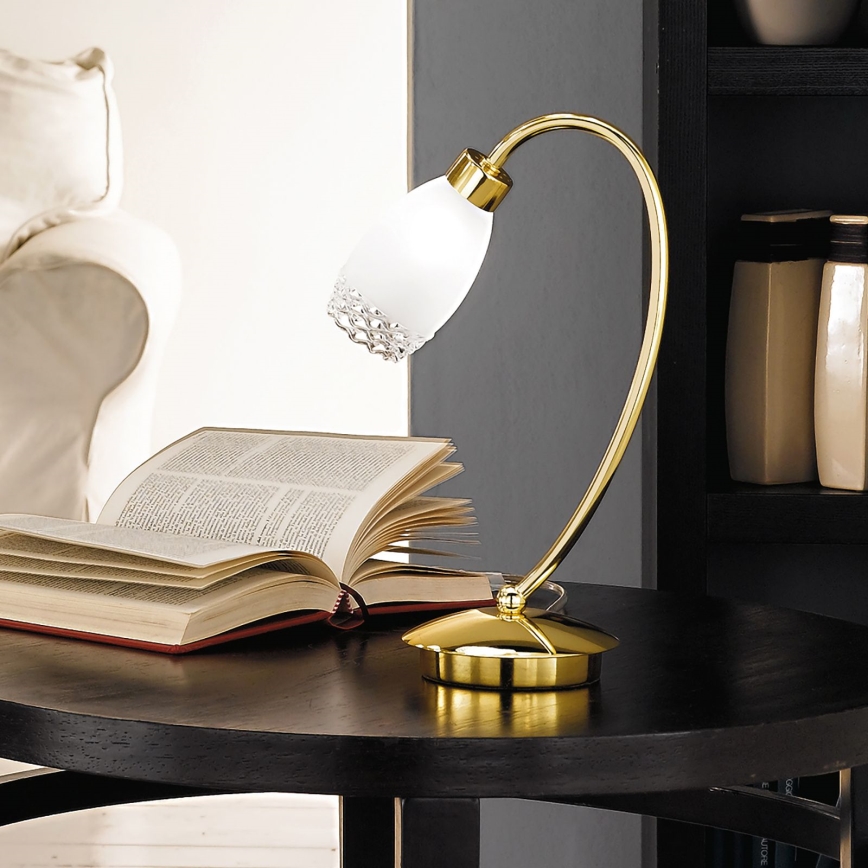 Bordlampe CARLA 1xG9/28W/230V guldfarvet