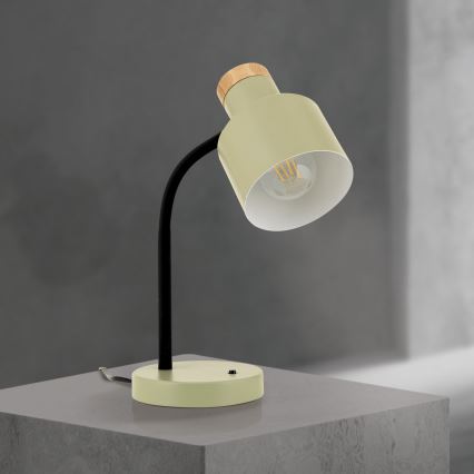 Bordlampe GILI 1xE27/40W/230V grøn