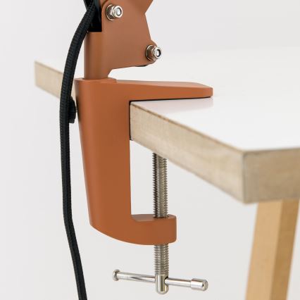 Bordlampe med klemme GILI 1xE27/40W/230V teglfarvet