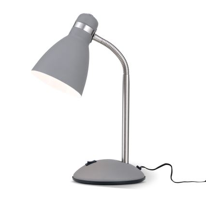 Bordlampe SCHOOL 1xE27/40W/230V grå/mat krom