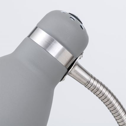 Bordlampe SCHOOL 1xE27/40W/230V grå/mat krom
