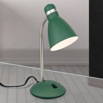 Orion - Bordlampe SCHOOL 1xE27/40W/230V grøn/mat krom
