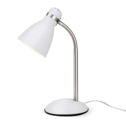Bordlampe SCHOOL 1xE27/40W/230V hvid/mat krom