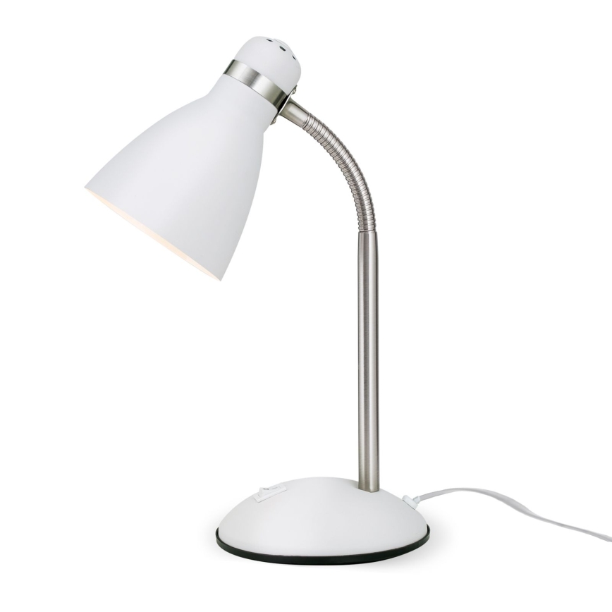 Bordlampe SCHOOL 1xE27/40W/230V hvid/mat krom