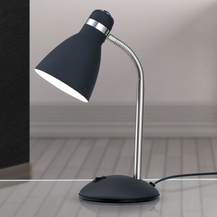 Bordlampe SCHOOL 1xE27/40W/230V sort/mat krom