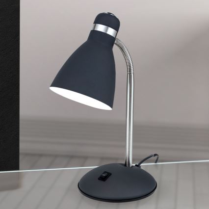 Bordlampe SCHOOL 1xE27/40W/230V sort/mat krom