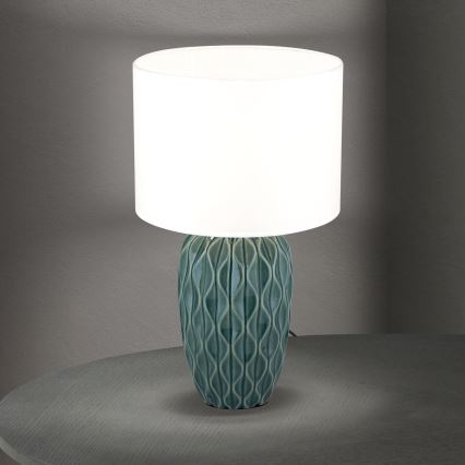 Bordlampe TORTUGA 1xE27/40W/230V grøn/hvid