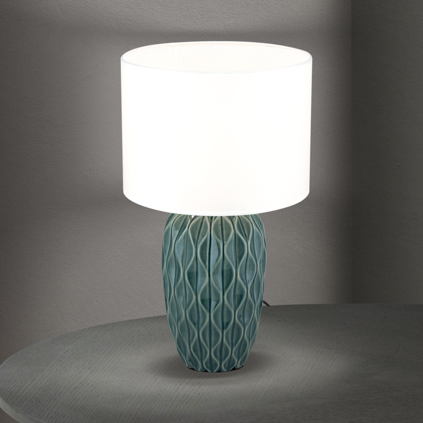 Bordlampe TORTUGA 1xE27/40W/230V grøn/hvid