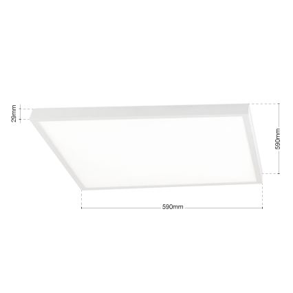 LED dæmpbar loftarmatur DISC LED/46W/230V 2700/3000/4000K 59x59 cm hvid