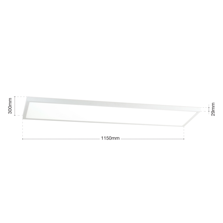LED-dæmpbart overflademonteret panel DISC LED/40W/230V 2700/3000/4000K 115x30 cm hvid