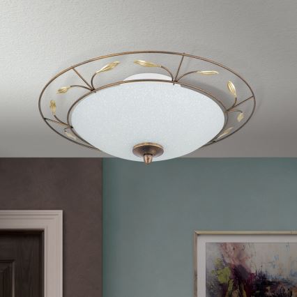 Loftlampe LUCA 2xE14/40W/230V diameter 40 cm bronze/patina