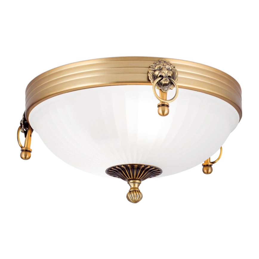 Loftlampe ROCCA 2xE27/60W/230V diameter 31 cm bronze/hvid