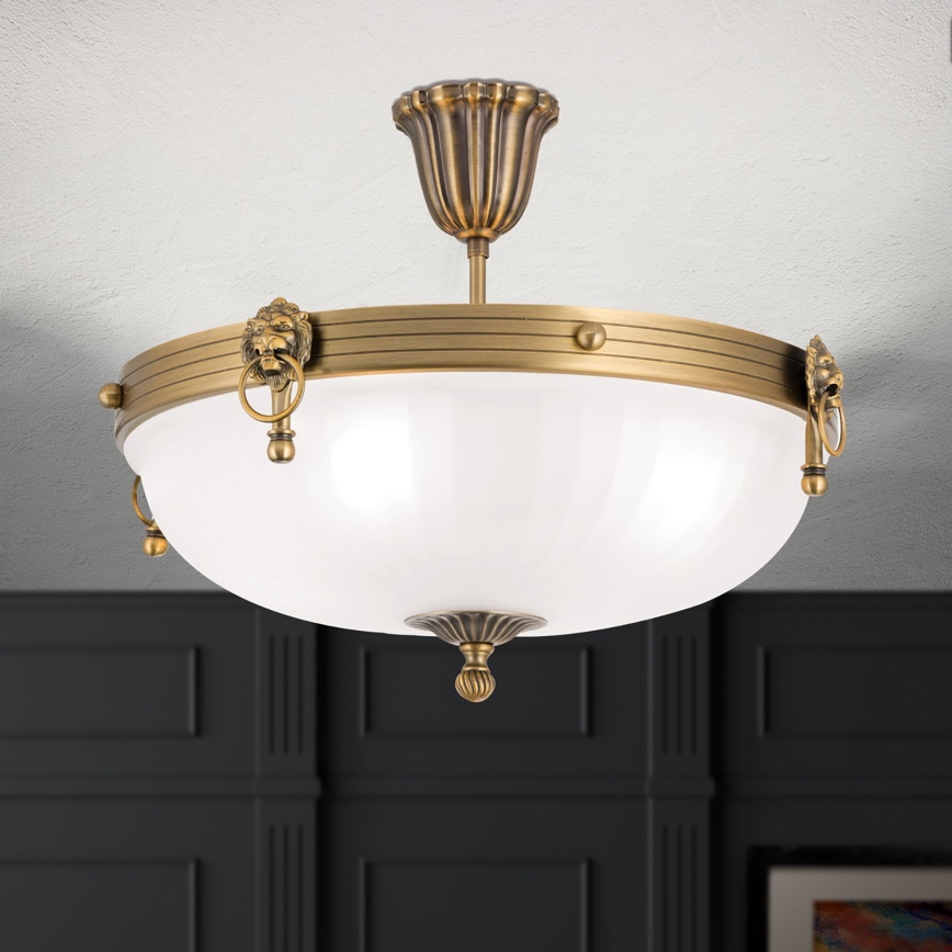 Loftlampe ROCCA 4xE27/60W/230V diameter 43 cm bronze/hvid