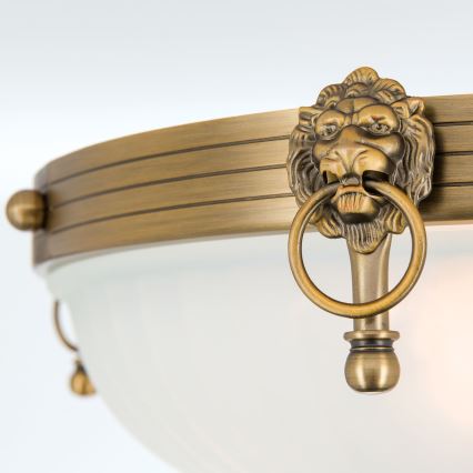 Loftlampe ROCCA 4xE27/60W/230V diameter 43 cm bronze/hvid