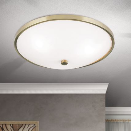 Loftlampe AIDA 3xE27/60W/230V diameter 40 cm messing