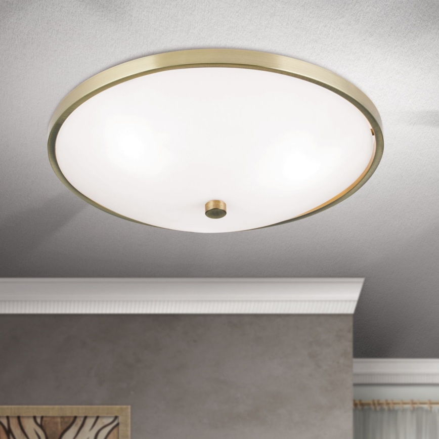 Loftlampe AIDA 3xE27/60W/230V diameter 40 cm messing