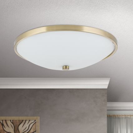 Loftlampe AIDA 3xE27/60W/230V diameter 40 cm messing