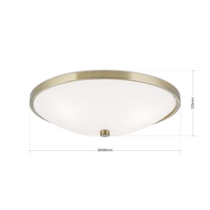 Loftlampe AIDA 3xE27/60W/230V diameter 40 cm messing