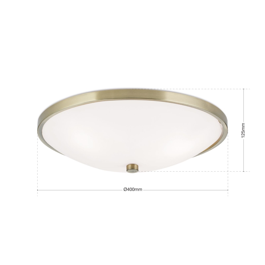 Loftlampe AIDA 3xE27/60W/230V diameter 40 cm messing