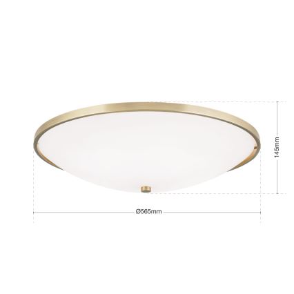Loftlampe AIDA 5xE27/60W/230V diameter 56,5 cm messing