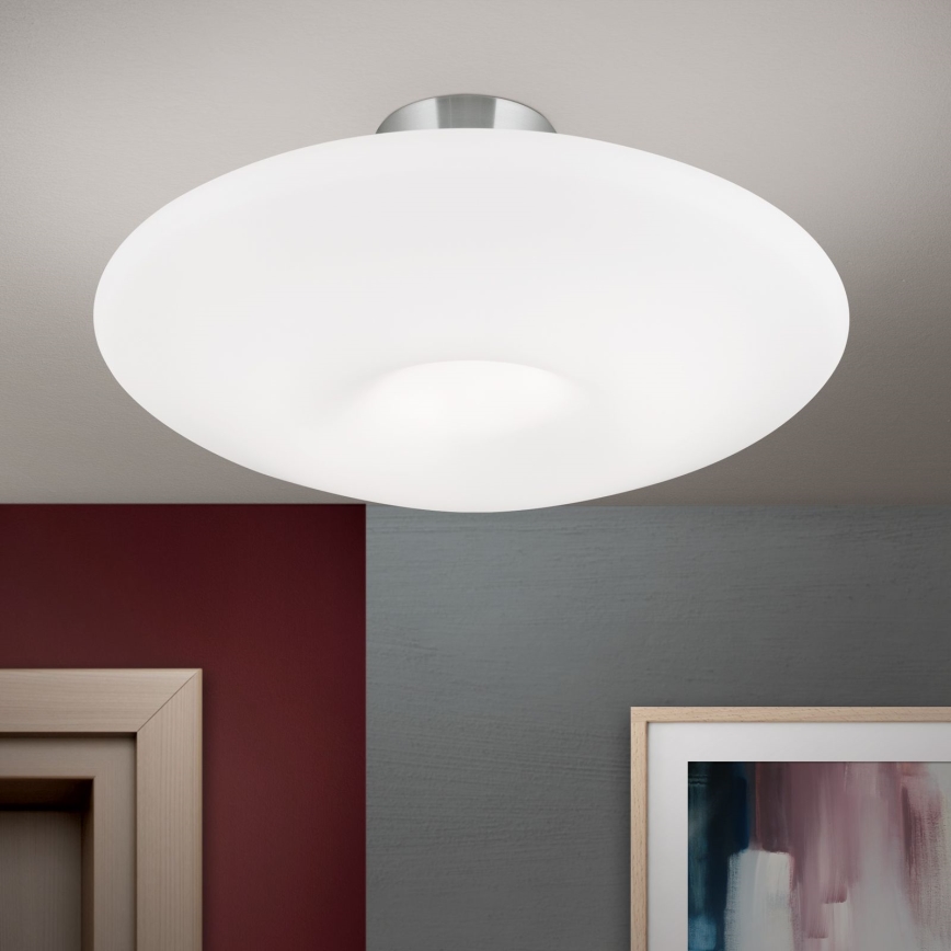 Loftlampe BLANC 2xE27/60W/230V diameter 49 cm mat krom
