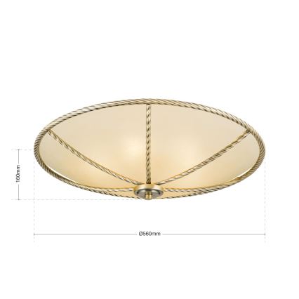 Loftlampe MAURO 5xE27/60W/230V diameter 56 cm bronze