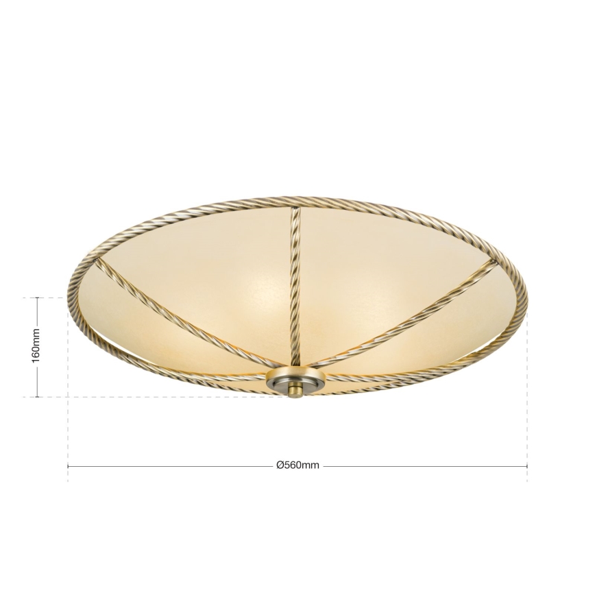 Loftlampe MAURO 5xE27/60W/230V diameter 56 cm bronze
