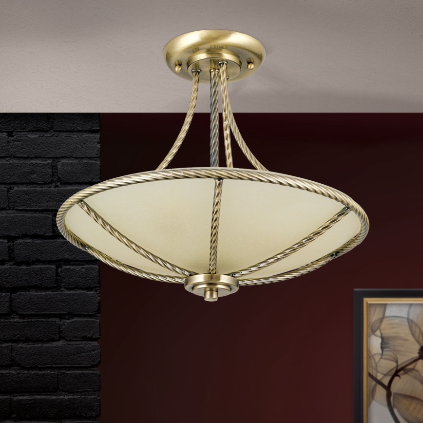 Pendellampe MAURO 3xE27/60W/230V diameter 42 cm bronze