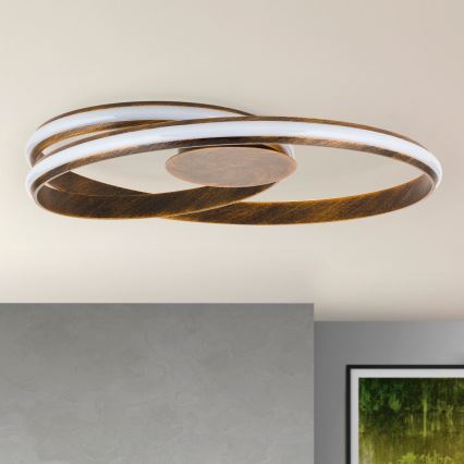 LED loftlampe dæmpbar CIRCUS LED/30W/230V brun/patina
