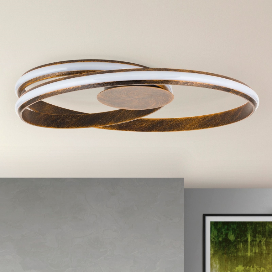 LED loftlampe dæmpbar CIRCUS LED/30W/230V brun/patina