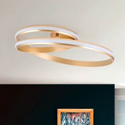 LED loftlampe dæmpbar CIRCUS LED/30W/230V guldfarvet