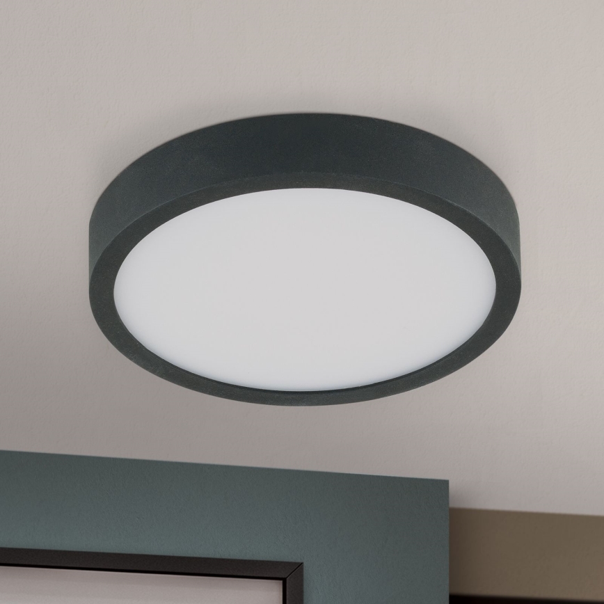 LED loftlampe BULLY LED/12W/230V diameter 14 cm sort