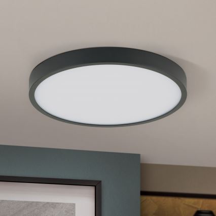 LED loftlampe BULLY LED/24W/230V diameter 24 cm sort