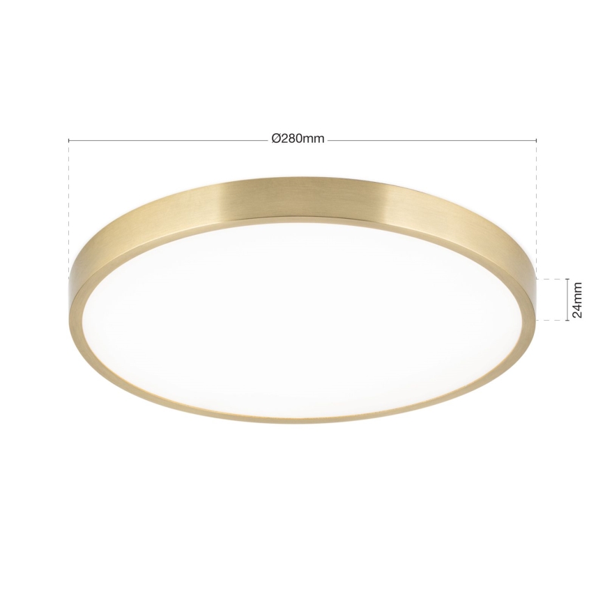 LED loftlampe BULLY LED/28W/230V diameter 28 cm guldfarvet