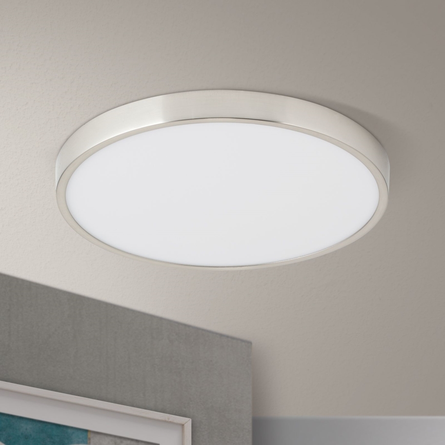 LED loftlampe BULLY LED/28W/230V diameter 28 cm mat krom