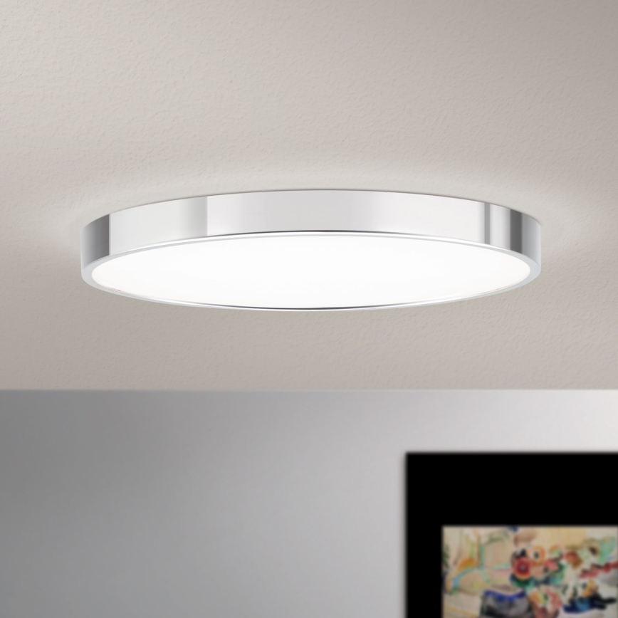 LED loftlampe BULLY LED/28W/230V diameter 28 cm skinnende krom