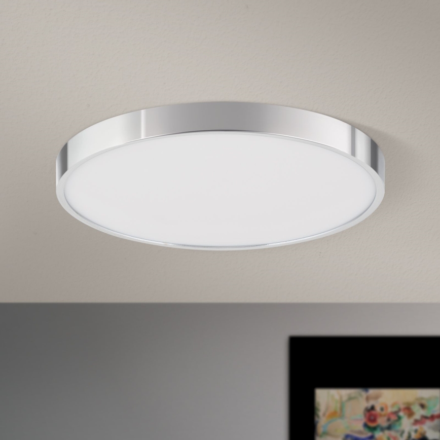 LED loftlampe BULLY LED/28W/230V diameter 28 cm skinnende krom