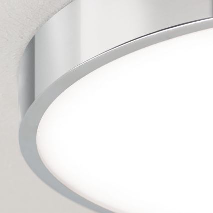 LED loftlampe BULLY LED/28W/230V diameter 28 cm skinnende krom