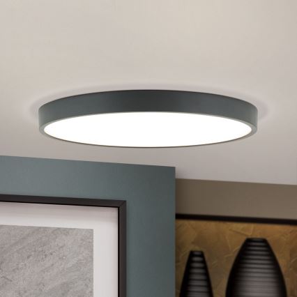 LED loftlampe BULLY LED/28W/230V diameter 28 cm sort