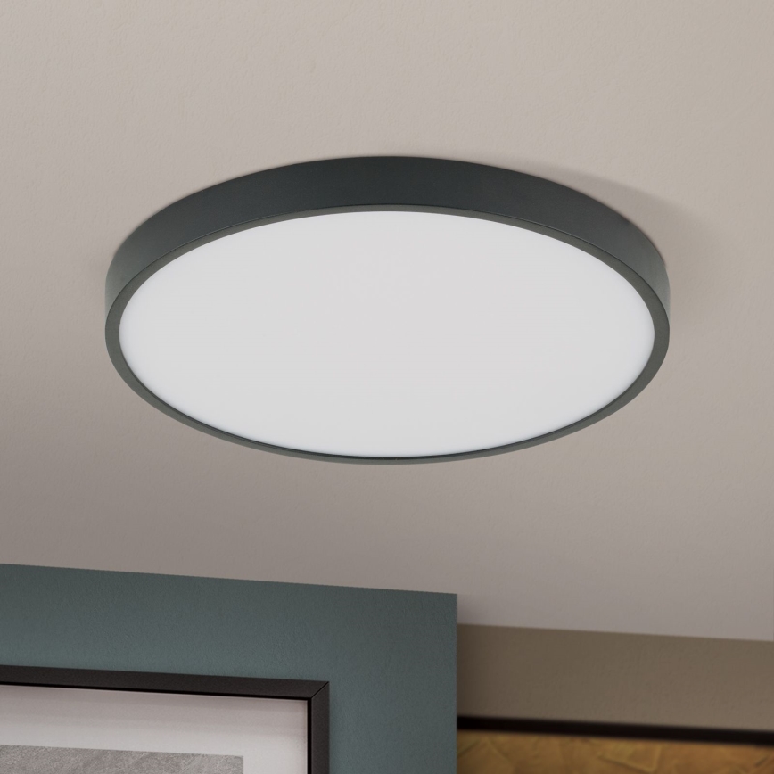 LED loftlampe BULLY LED/28W/230V diameter 28 cm sort