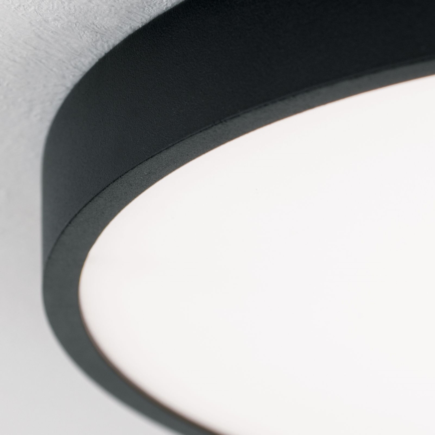 LED loftlampe BULLY LED/28W/230V diameter 28 cm sort