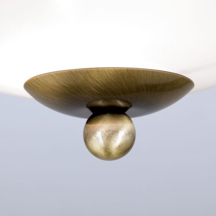 Loftlampe LANDHAUS 1xE27/60W/230V diameter 21 cm bronze/hvid