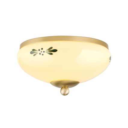 Loftlampe LANDHAUS 1xE27/60W/230V diameter 21 cm messing/beige