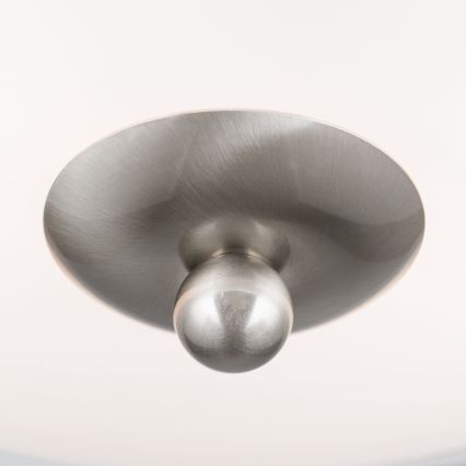 Loftlampe LANDHAUS 2xE27/60W/230V diameter 28 cm mat krom/hvid