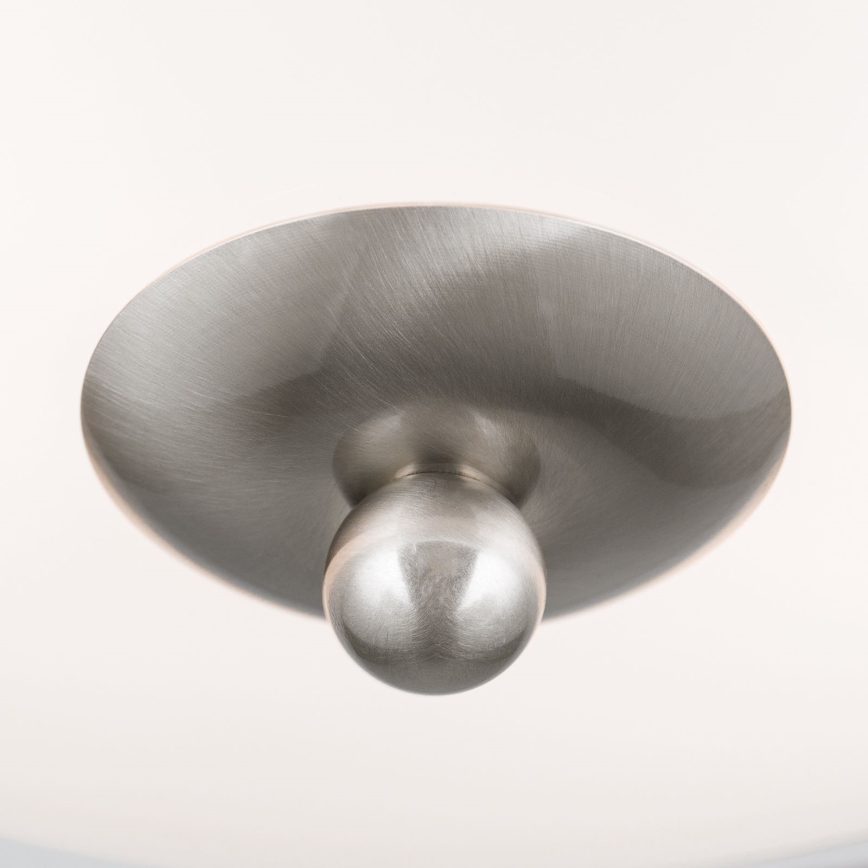Loftlampe LANDHAUS 2xE27/60W/230V diameter 28 cm mat krom/hvid