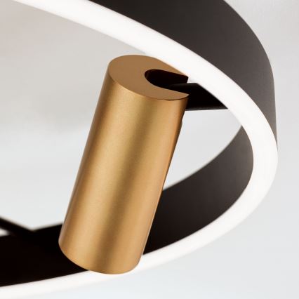 LED Dæmpbar loftlampe BERLIN LED/50W/230V sort/guld