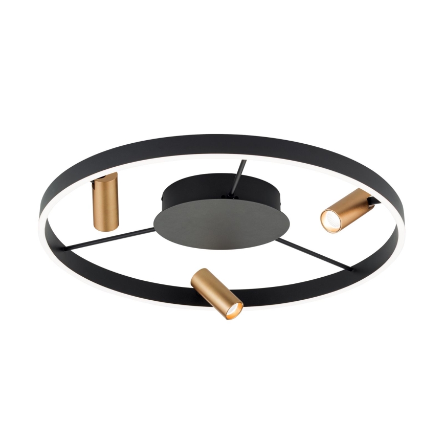 LED loftlampe dæmpbar BERLIN LED/50W/230V sort/guldfarvet