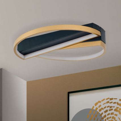 LED loftlampe dæmpbar OLGA LED/28W/230V guldfarvet/sort